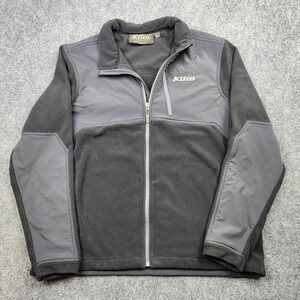 Klim Everest Jacket Mens XL Gray Fleece Softshell Full Zip Hiking Outdoor Ski